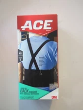 3M ACE Work back Belt with Removable Suspenders Size ADJ Support Level 2
