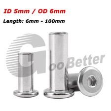 M5 Sleeve Nuts Flat Head Socket Cap Nut Furniture Connector A2 Stainless Steel