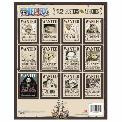 One Piece Anime Wanted Poster Poster Book, 12 One Piece Wanted Posters - Picture 5 of 6