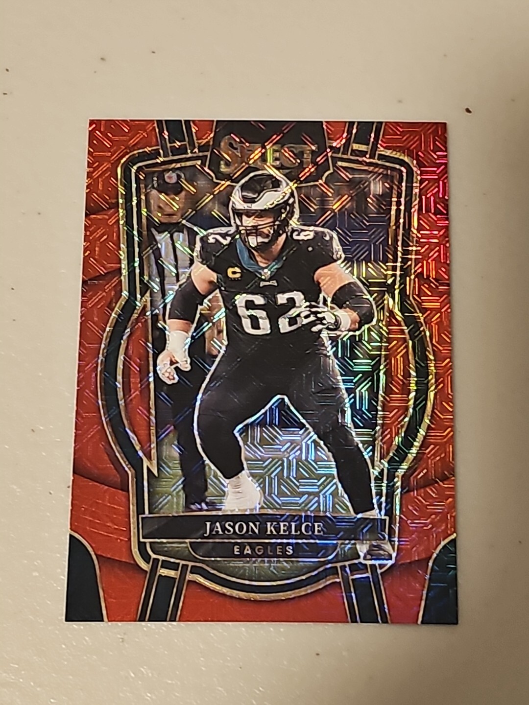 2022 Select Jason Kelce Club Level Red  Mojo /49 Eagles