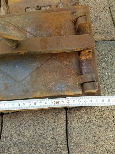 DRGM Feuertür ANTIK Ofentür Ofenklappe Kachelofen Ofen Tür Gußeisen - Bild 9 von 15