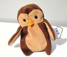 Ty Beanie Baby 'HOOT The Owl' - Aug 9 1995 Birthdate/Pre-own With Original Tags