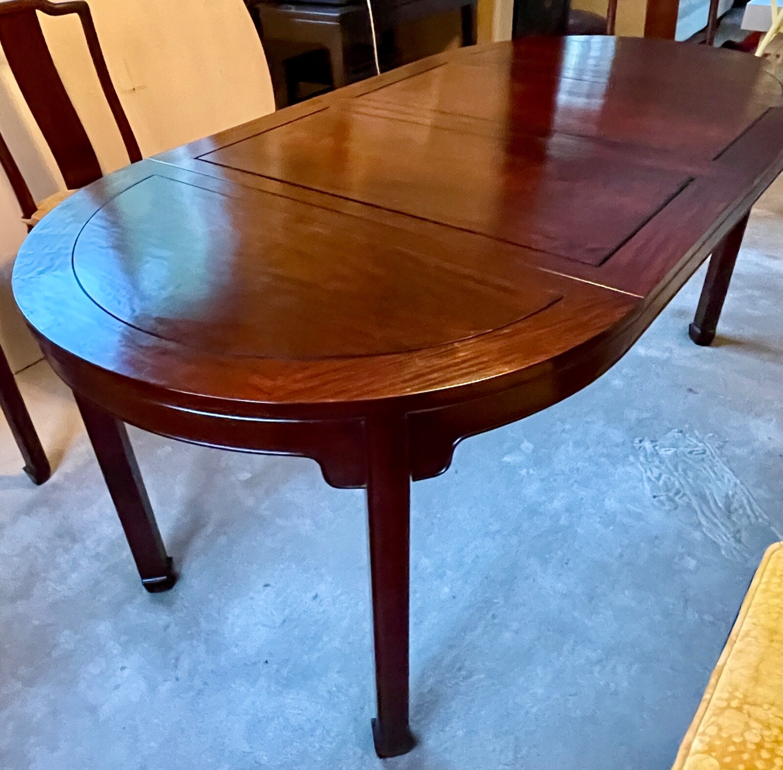 Chinese Rosewood Dining Table Set with Extender Pads Local Pickup