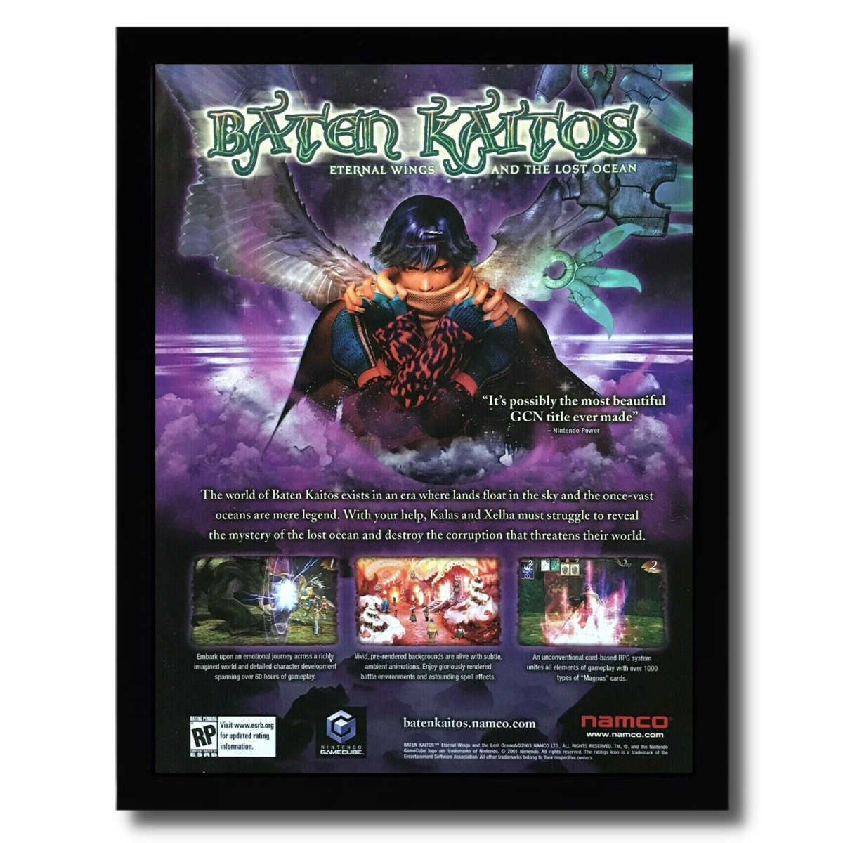 2004 Baten Kaitos Framed Print Ad/Poster Official Nintendo Gamecube Promo  Art