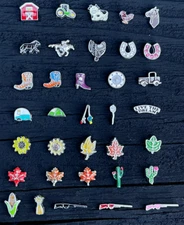 Floating Charms Country Farm Cowboy Animals Boot Camping for Glass Lockets