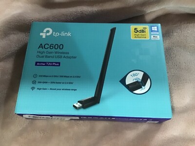TP link AC600 high gain wireless usb adapter archer T2U plus  wireless  New