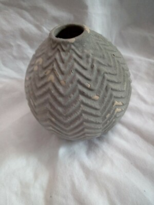 Jeff Banks Vase grau distressed Chevron Ports Of Call 11 cm hoch 79109