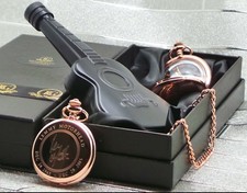 LEMMY Signed Pocket Watch and Personalised Guitar Hip Flask Motorhead Gift Case