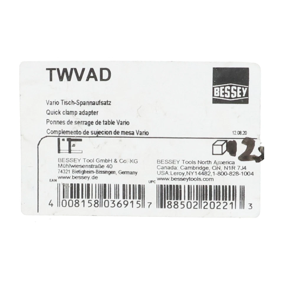 Bessey TWVAD Quick Clamp Adapter New NFP (2pcs) - Image 2 of 4