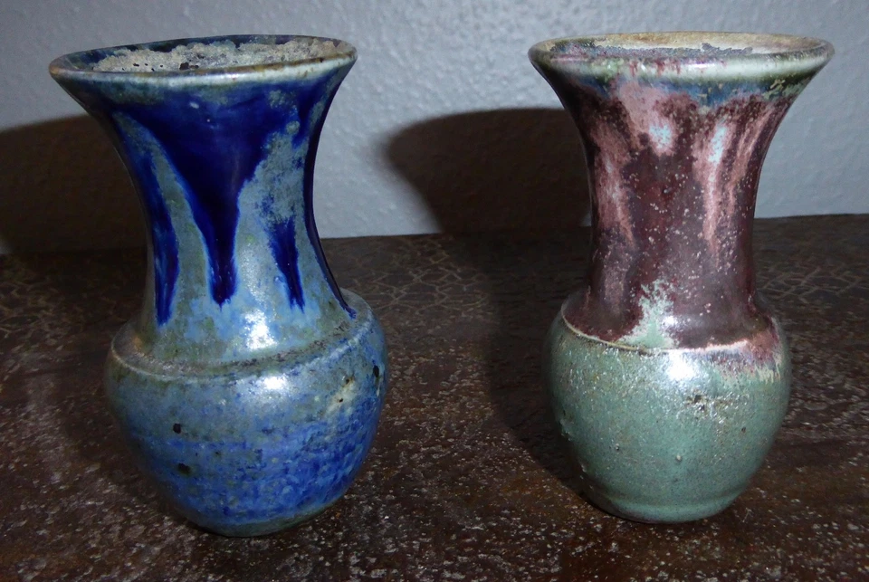 Deux vases miniature grès flammé signé Greber - Photo 4/4