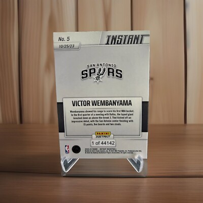 Victor Wembanyama 2023-24 Panini NBA Debut Rookie Card RC Numbered