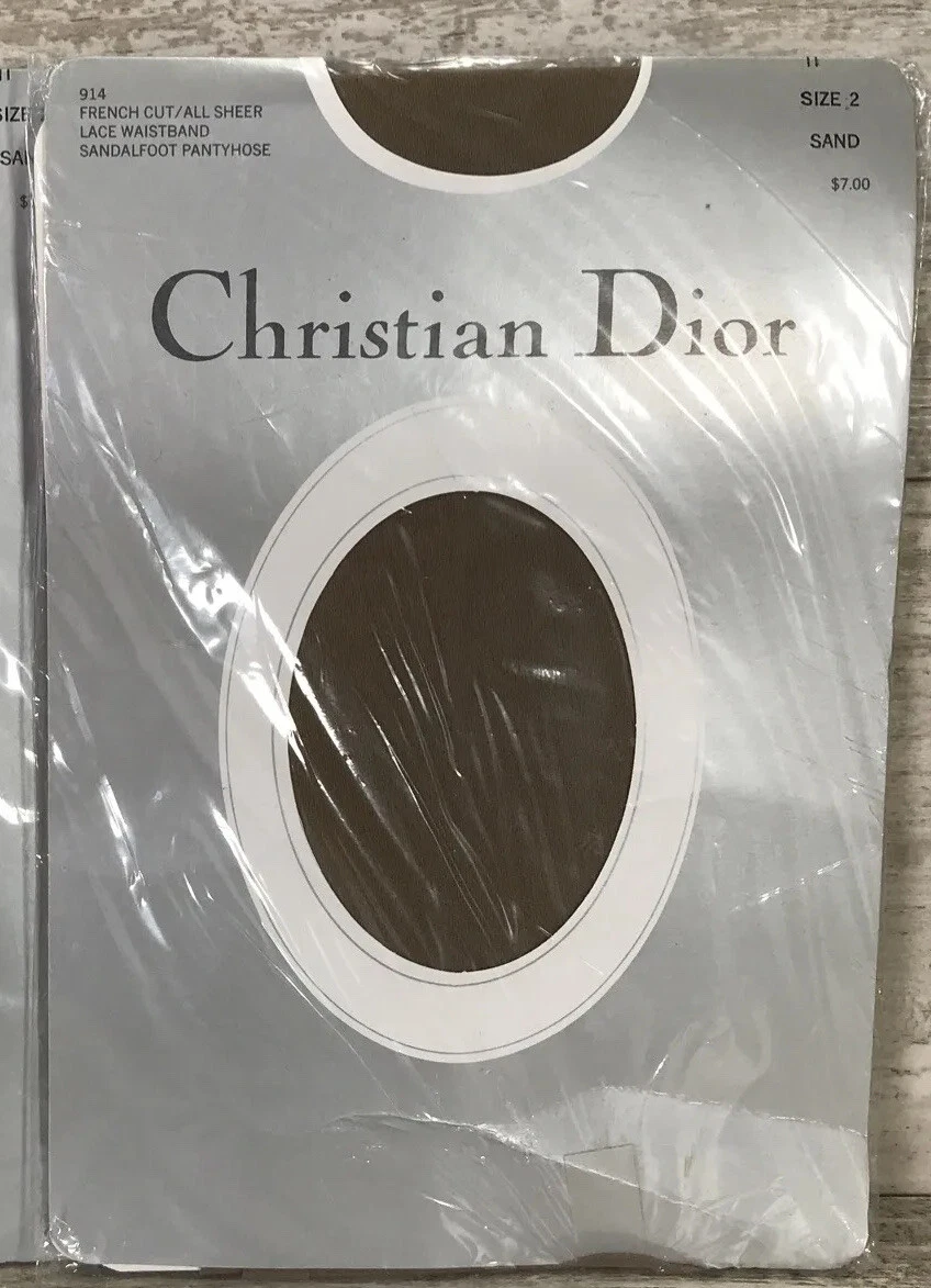 Pantalon vintage Christian Dior coupe française pur taille 2 taille sable dentelle neuf dans son emballage d'origine
