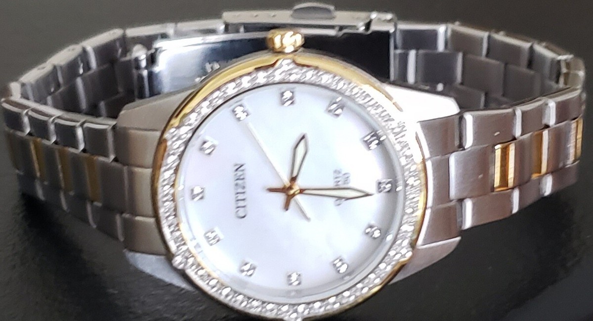 $299- Citizen Women\'s Watch ER0224-51D Quartz Mother of Pearl Dial Two Tone 30mm Citizen Women main image 4