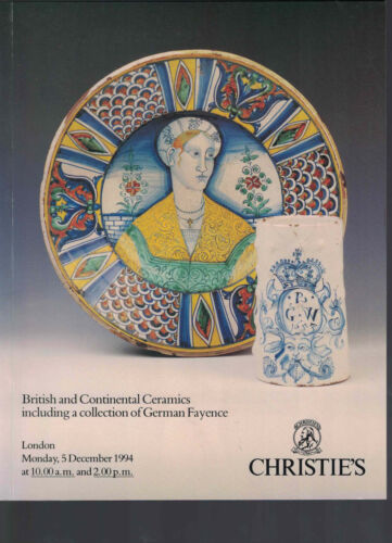 Christie's - ceramika brytyjska i kontynentalna - 5 grudnia 1994 - niemiecka faja - Zdjęcie 1 z 1