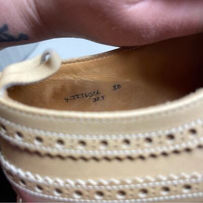 Brooks Brothers Black Fleece Thom Browne Beige Tan Wingtips Lace Up Oxford sz 8 Brooks Brothers Black Fleece Thom Browne Beige Tan Wingtips  main image 2