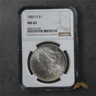 1883-O Morgan Silver Dollar $1 - NGC MS63 - New Orleans