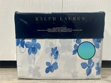Ralph Lauren Georgica Full Queen Duvet Cover Cotton Blue Floral Maylen New