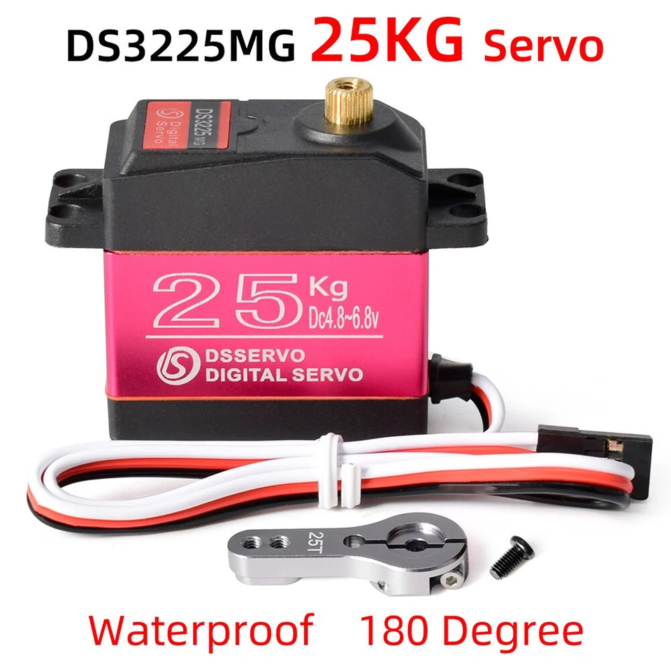 DS3225 Waterproof 25KG/0.13sec Metal Gear Digital Servo for 1/8 1/10 1/12 RC Car - Image 4 of 4
