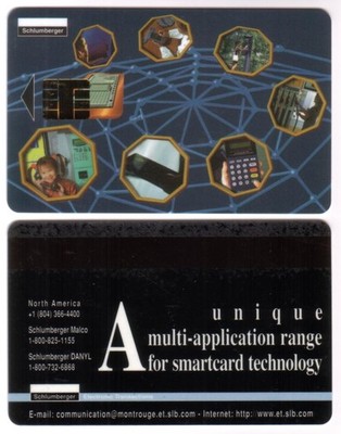 Schlumberger Advertising Promotional Electronics Dummy Chip Card USED Phone Card