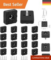 Schwarz 18 StüCk Quadratische GummifüßE 22X22 Mm - Einfache Montage FüR MöBel