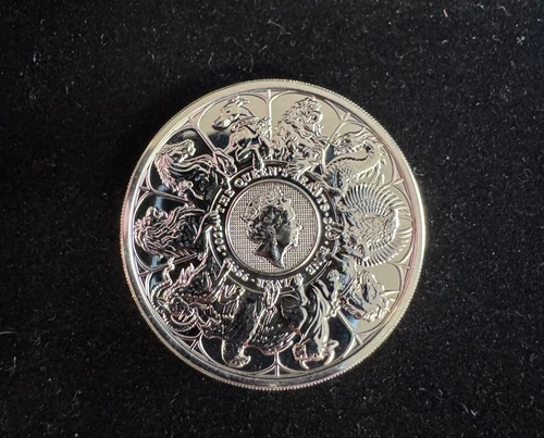 2021 Great Britain Queen’s Beasts Completer 2 oz Silver .999 Coin BU