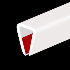 Rubber Edge Trim, Flexible Baby Proof Trim for Fit 5/16" - L20', White
