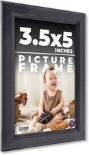 Photo Size Refined Black Picture Frame - UV Acrylic, Backing, Hanging Hardware