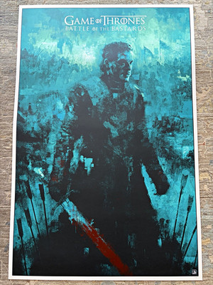 Karl Fitzgerald GAME OF THRONES Poster JON SNOW HBO Private Print Mondo Art RARE