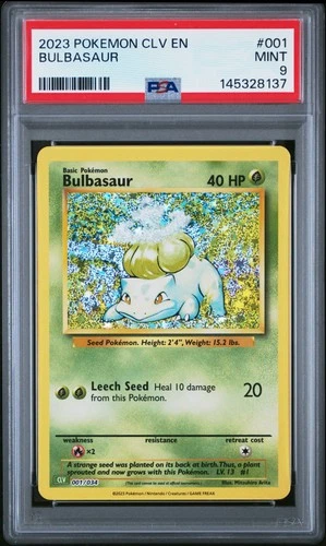 2023 POKEMON CLV-CLASSIC VENUSAUR & LUGIA EX DECK #001 BULBASAUR PSA 9