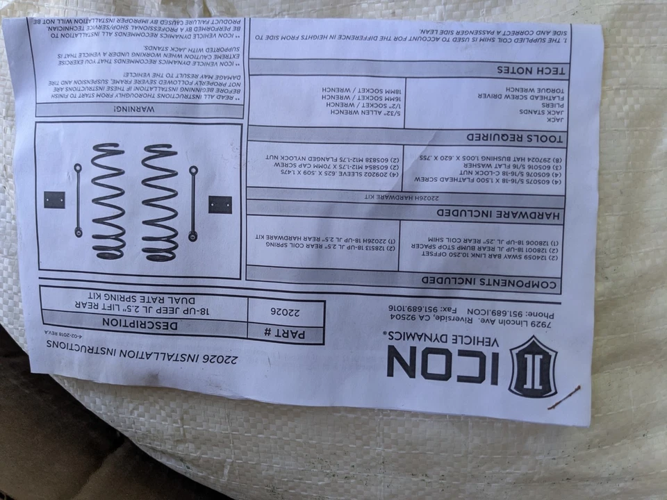 Kit de resorte trasero de doble velocidad ICON 22026 para Jeep Wrangler JL 2018-22 2,5 pulgadas Foto 3 de 4