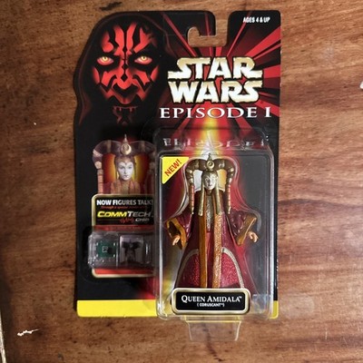 1999 STAR WARS EPISODE I QUEEN AMIDALA CORUSCANT ACTION FIGURE NEW ON CARD