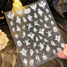 Halloween Nagelsticker Ghost K&uuml;rbis 3D Selbstklebende Nageldesigns