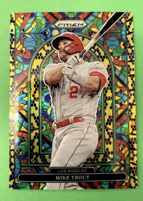 2022 Panini Prizm - Stained Glass Mike Trout #SG-5 Snake Skin Prizm /50