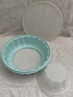 Vintage Tupperware Jello-Mold Ice Ring Baby Blue 3-Piece Set — photo 4