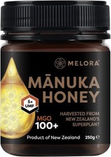 Melora Genuine Manuka Honey - 100 MGO, 250g - 5+ UMF - 100% Pure & Traceable Ma