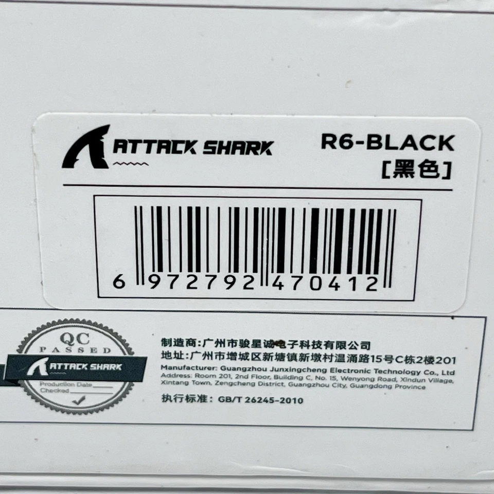 ATTACK SHARK R6 Wireless Gaming Mouse 42000 DPI PAW3950MAX Tri-Mode - Black - Image 4 of 4