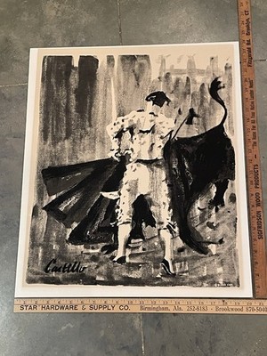 Vintage 1940 s JORGE CASTILLO Milton A. Bleier Corp Print 20.5 X 24 