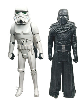 HASBRO STAR WARS 2016 Talking Stormtrooper & Kylo Ren action figures lot of 2