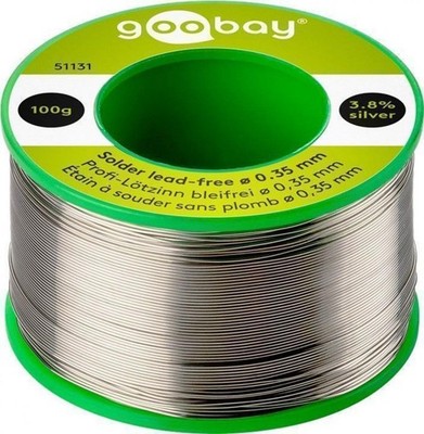 goobay 51131 LZ 0.35 100g - lead free Lötzinn ø 0,35 mm 100 bleifrei