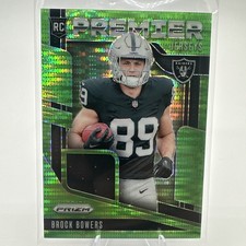 2024 Panini Prizm - Premier Jerseys Brock Bowers #PJ-BBS Neon Green Pulsar Prizm