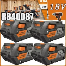 1~4PCS 8.0Ah For RIDGID 18V Battery R840087 R840083 R840085 R840084 Rigid Tool