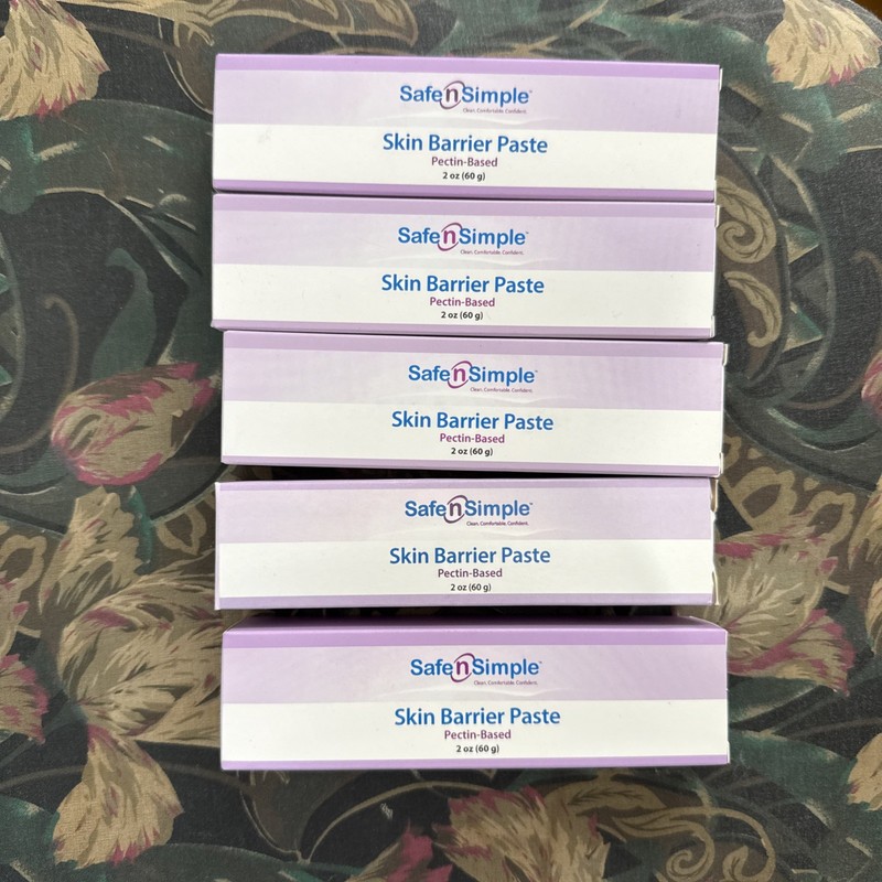 5 Skin Barrier Paste Safe N Simple. Pectin Based - 2 oz SNS90502. Pack of 5. New