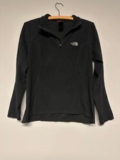 Women's The North Face Black Fleece Quarter-Zip Sweatshirt Size small pullover