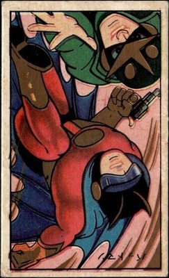 Showa Era Generic Cyborg 009 Menko Card Joe Shimamura Jet Link Vintage Original