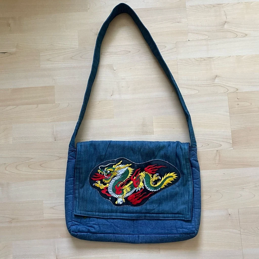 Preços baixos em Bolsas Vintage década de 1990 azul casual, Bolsas