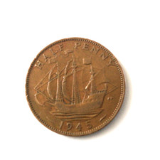 1945 Half Penny