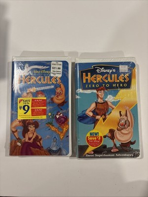 Walt Disney s Masterpiece Hercules & Hercules Zero To Hero  VHS Movies Sealed