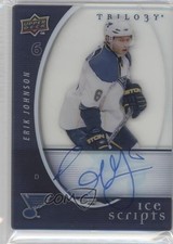2008-09 Upper Deck Trilogy Ice Scripts Erik Johnson #IS-EJ Auto 1i0