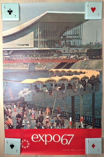 Lot of 3 Vintage Expo 67 Posters World's Fair Montreal Canada flaws