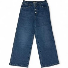 Levi's Mile High Cropped Wide Leg Jeans Button Fly Women  s Size 29